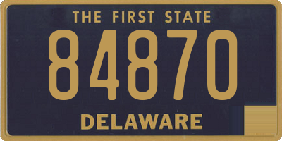 DE license plate 84870