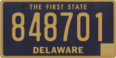 DE license plate 848701