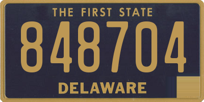DE license plate 848704