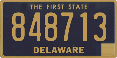 DE license plate 848713