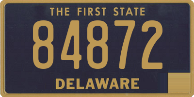 DE license plate 84872