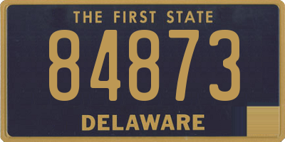 DE license plate 84873