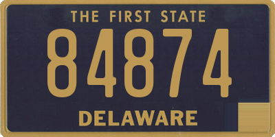 DE license plate 84874