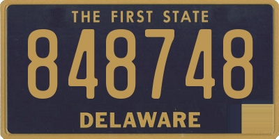 DE license plate 848748