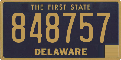 DE license plate 848757