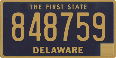 DE license plate 848759