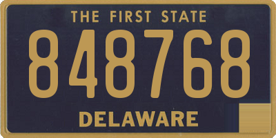 DE license plate 848768