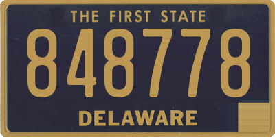DE license plate 848778