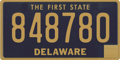 DE license plate 848780