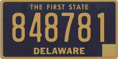 DE license plate 848781