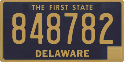 DE license plate 848782