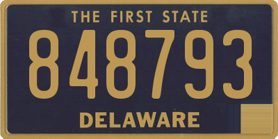 DE license plate 848793
