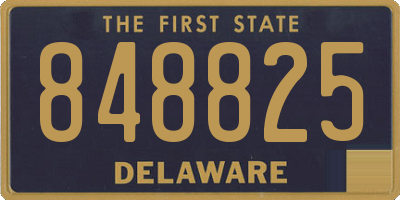 DE license plate 848825