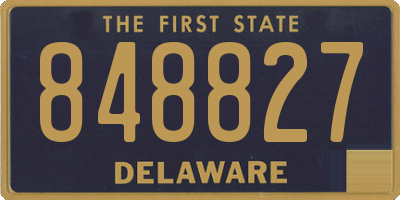 DE license plate 848827