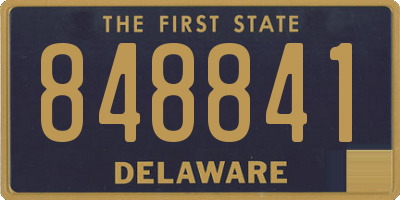 DE license plate 848841