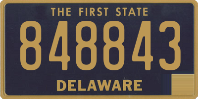 DE license plate 848843