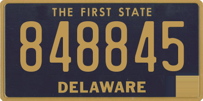 DE license plate 848845