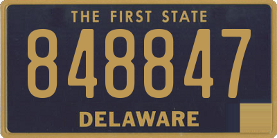DE license plate 848847