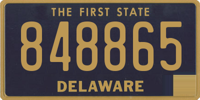 DE license plate 848865
