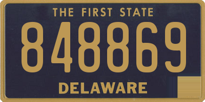 DE license plate 848869