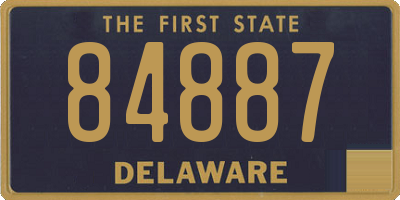 DE license plate 84887