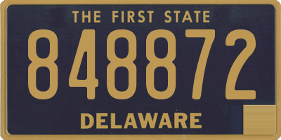 DE license plate 848872