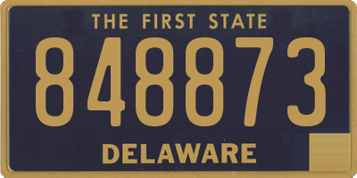 DE license plate 848873