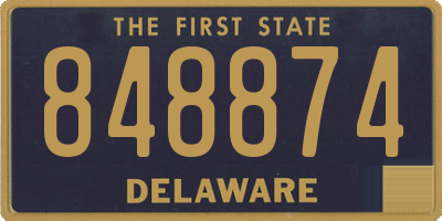 DE license plate 848874