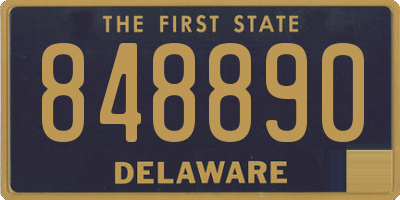 DE license plate 848890