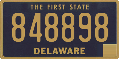 DE license plate 848898