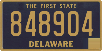 DE license plate 848904