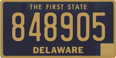 DE license plate 848905