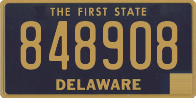 DE license plate 848908