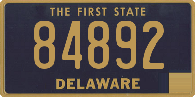 DE license plate 84892