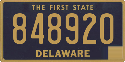 DE license plate 848920