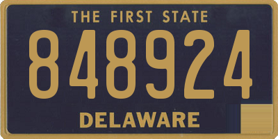 DE license plate 848924