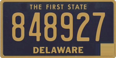 DE license plate 848927