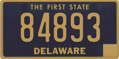 DE license plate 84893
