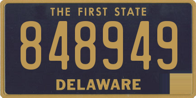 DE license plate 848949