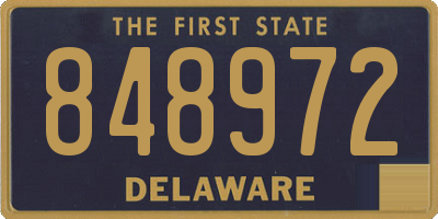 DE license plate 848972