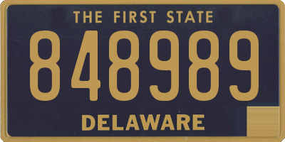 DE license plate 848989