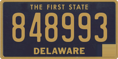 DE license plate 848993