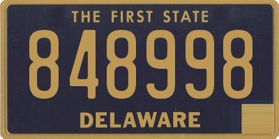 DE license plate 848998