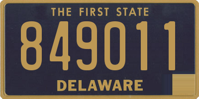 DE license plate 849011