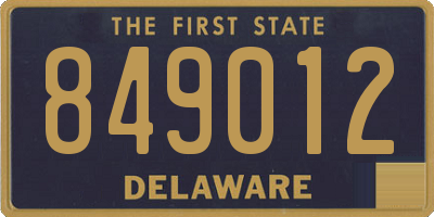 DE license plate 849012