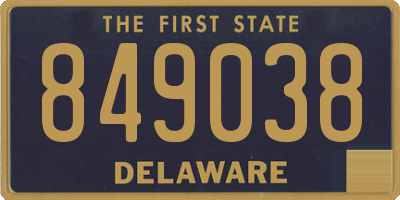 DE license plate 849038