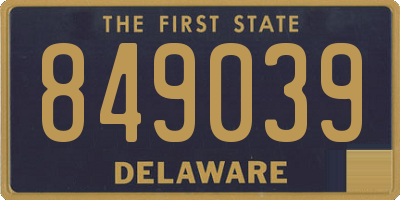 DE license plate 849039