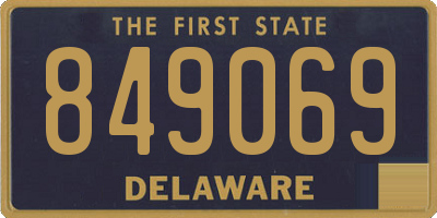 DE license plate 849069