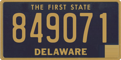 DE license plate 849071