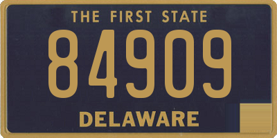 DE license plate 84909